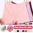 thumbnail image 1 of AXXD Seamless Underwear for Women High Waisted Silk Leakproof Solid Plus Size Cotton Underwear Soft Full Breathable Deals Up To 70% Off, 1 of 2