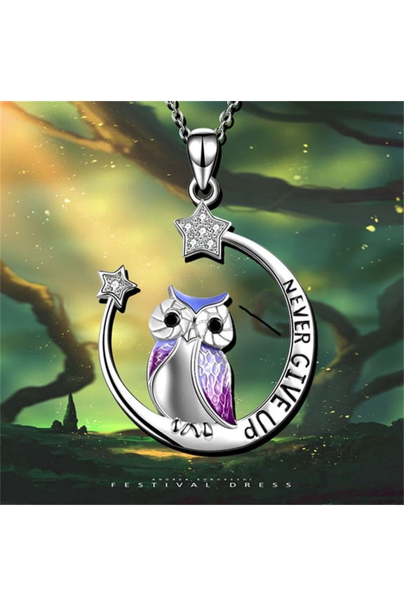 Shirt Dress Accessories Ornaments Europe And The United States Drip Oil With Diamonds Star Owl Women's Necklace