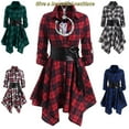 thumbnail image 1 of AXXD Shirt Dress for Women,Womens Dresses ,Long Sleeve,Button,Belt,Plaid,Complimentary exquisite necklace, 1 of 4