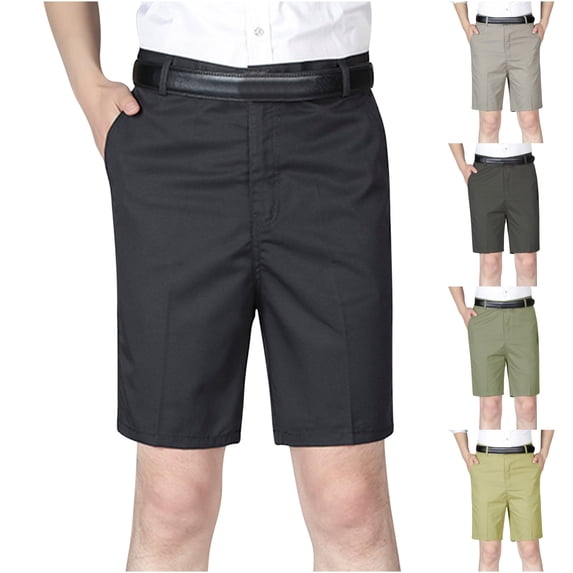AXXD Shorts Men Athletic Summer Casual Pure Color Outdoors Pocket Beach Work Trouser Cargo Shorts Father's Day Gift