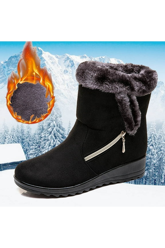 Snow Boots Winter Duck Boots Ankle-High Hiking Shoes Women Christmas For Casual Knee High Boots Women Teacher Boots For Clearence