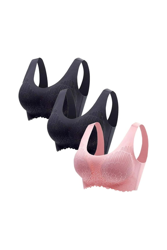 AXXD 3PC Sports Bras for Women Sexy Top Bra Wire Free Underwears Base Vest Style Sports Lingerie