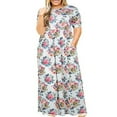 thumbnail image 1 of AXXD Spring Dresses For Women,Checkered A-line Fashion Sexy Ruffle Irregular Mid-length Short Sleeve Round-Neck Ankle Dress,Birthday Dresses For Women Sexy, 1 of 4