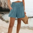 thumbnail image 1 of AXXD Summer Shorts For Women High Waisted Comfy Straight Leg Solid Color Pocket Shorts Mother's Day, 1 of 5