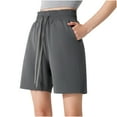 thumbnail image 1 of AXXD Sweat Shorts Women Spring/Summer Nude Pants Drawstring Outdoor Split Sports Shorts Mother's Day, 1 of 3