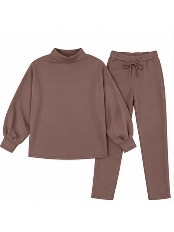 Sweatshirt for Women,Sweater Sets for Women Mini Furry Autumn Long Sleeve Round-Neck Girls Ladies Jogger Sets for Women 2 Piece Suits for Clearence