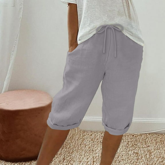 AXXD Sweatshorts Women Summer Solid Color Shorts Shorts Capris Mother's Day