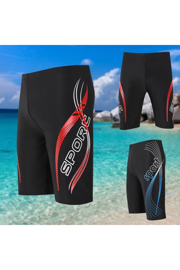 Tennis Shorts For Men Summer Plus Size Competitive Offset Printing Pattern Hot Spring Anti-awkward Adult Swimming Shorts New Arrival