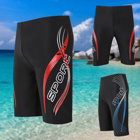 AXXD Tennis Shorts For Men Summer Plus Size Competitive Offset Printing Pattern Hot Spring Anti-awkward Adult Swimming Shorts New Arrival