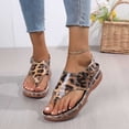 thumbnail image 1 of AXXD Wedge Sandals for Women Summer New Plus-size Leopard Print Sandals, 1 of 1