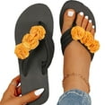 thumbnail image 1 of AXXD Wedge Sandals for Women Summer Shoes Casual Round Toe Heel Floral Beach Sandals, 1 of 7