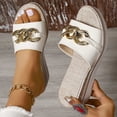 thumbnail image 1 of AXXD White Cute Sandals for Women Trendy Wedge Gladiators Summer Mothers Day, 1 of 7
