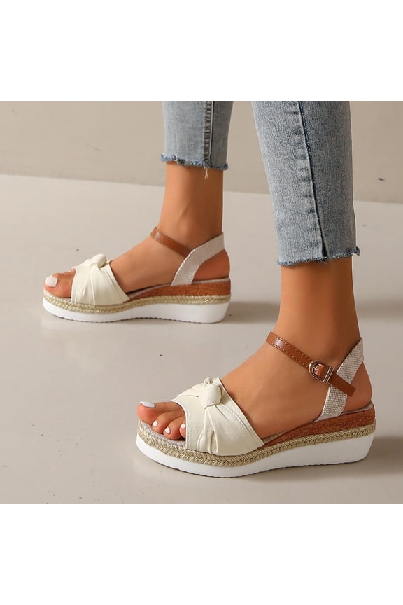 White Summer Sandals for Women Wedge Gladiators Summer Mothers Day