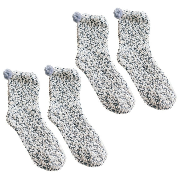 AXXD Winter Socks For Women,Winter Coral Fleece Cake Towel Massage Bottom Tube Female Home Floor Socks