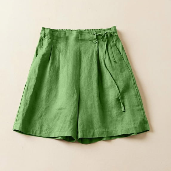 AXXD Green Workout Shorts Womens High Waisted Sweat Shorts Summer Loose Solid High Waist Short Pants Mother's Day