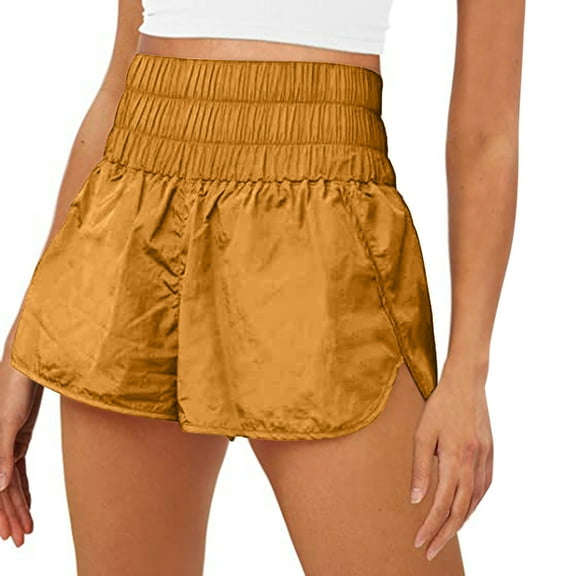 AXXD Woman Shorts Under 10 Summer High Waisted Solid Color Yoga Pants Versatile Breathable Sports Shorts Thin Hot Pants Mother's Day