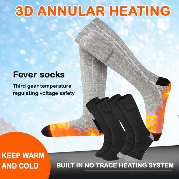 AXXD Women Ankle Socks,Up And Down Heating Winter Heating Usb Charging Heating Thickened Foot Warmers Stockings Socks