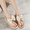 thumbnail image 1 of AXXD Women Beige Sandals Summer Flax Rope Knitted Flat Shoes Versatile Flip Toe Sandals, 1 of 6