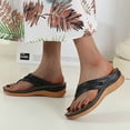 thumbnail image 1 of AXXD Women Black Sandals Flat Shoes Ladies Beach Sandals Summer Non-Slip Causal, 1 of 5