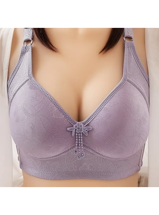 Dqueduo Wirefree Bras for Women ,Plus Size Front Closure Lace