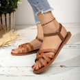 thumbnail image 1 of AXXD Women Brown Sandals Summer Ladies Shoes Flat Heel Sandals Casual Roman Sandals, 1 of 8