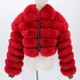 thumbnail image 1 of AXXD Women Faux Fur Coat,Women Plus Size Faux Coat Warm Furry Faux Short Jacket Long Sleeve Outerwear, 1 of 5