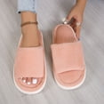thumbnail image 1 of AXXD Women Pink Sandals Clearance 8.5 Summer New Winter Flat Heel Round Head European American Casual Warm Sandals Woolen Shoes, 1 of 3