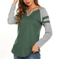thumbnail image 1 of AXXD Women Shirts Green Basic Summer 2024 Ladies Solid Color Long Sleeve Short Shirt Blouse Tops, 1 of 2