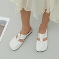 thumbnail image 1 of AXXD Women White Sandals 6.5 New Summer Flat Shoes Casual Baotou Sandals Breathable, 1 of 5