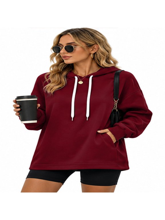 Women's Basic Hoodie Oversized Long Sleeve Casual Pullover