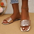 thumbnail image 1 of AXXD Women's Sandals Comfortable Summer Gold Flat Beach Sparkly Mothers Day, 1 of 6
