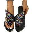 thumbnail image 1 of AXXD Women's Sandals Dressy Black Flat Summer Beach Slide Mothers Day, 1 of 4