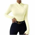 thumbnail image 1 of AXXD Women's Sweatshirts Basic Summer 2024 Trendy Round-Neck Long Sleeve Casual T-shirt Top Solid Blouse, 1 of 9