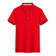 thumbnail image 1 of AXXD Women's Sweatshirts Red Plus Size Summer 2024 Solid Sports Quick Dry Shirt Short Sleeve V-neck Top/Shirt, 1 of 8