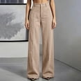 thumbnail image 1 of AXXD Women's Wide Leg Corduroy Pants High Rise Straight Leg Casual Fall Winter Trousers, 1 of 9