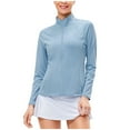 thumbnail image 1 of AXXD Womens Blouses for Work Professional Basic Summer 2024 Yoga Slimming Casual Gym Long Sleeve Turndown Fitness T-shirt Tops Blouse, 1 of 7