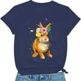 thumbnail image 1 of AXXD Womens Easter Outfit,Bunny Printed Pattern Short Sleeve Round Neck Loose T-Shirt Top For Women Easter Savings Clearance! Size 18, 1 of 3