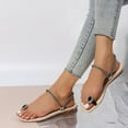thumbnail image 1 of AXXD Womens Sandals Black Flat Summer Beach Rhinestone Mothers Day, 1 of 4