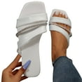 thumbnail image 1 of AXXD Womens Sandals Comfortable Summer White Comfort Flat Trendy Mothers Day, 1 of 5