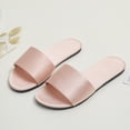 thumbnail image 1 of AXXD Womens Summer Sandals Pink Flat Trendy HomeSatin Casual Fashion Indoor Breathable Flat Sandals Mothers Day, 1 of 5