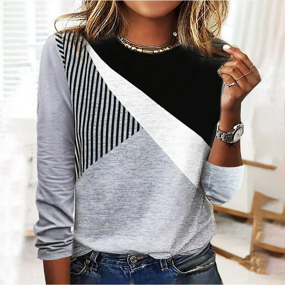 AXXD Womens Tops Mom 2022 Neck Comfortable Thanksgiving Day Floral Long Sleeve Short Sleeve Blouses For Women Sweatshirts For Rollback