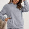 thumbnail image 1 of AXXD Womens Tshirts Gray Basic Summer 2024 Casual Plush Solid Color Hooded Top, 1 of 6