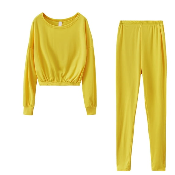 AXXD Womens Workout Sets Long Sleeve V-Neck Couples Outfits For Women 2 Piece Sets lightweight Cartoon Fall Sets For Reduced Price