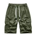 thumbnail image 1 of AXXD Mens Cargo Shorts Classic Fit Summer Outdoors Classic 5 Pockets Drawstring Green 3XL (US:14), 1 of 5