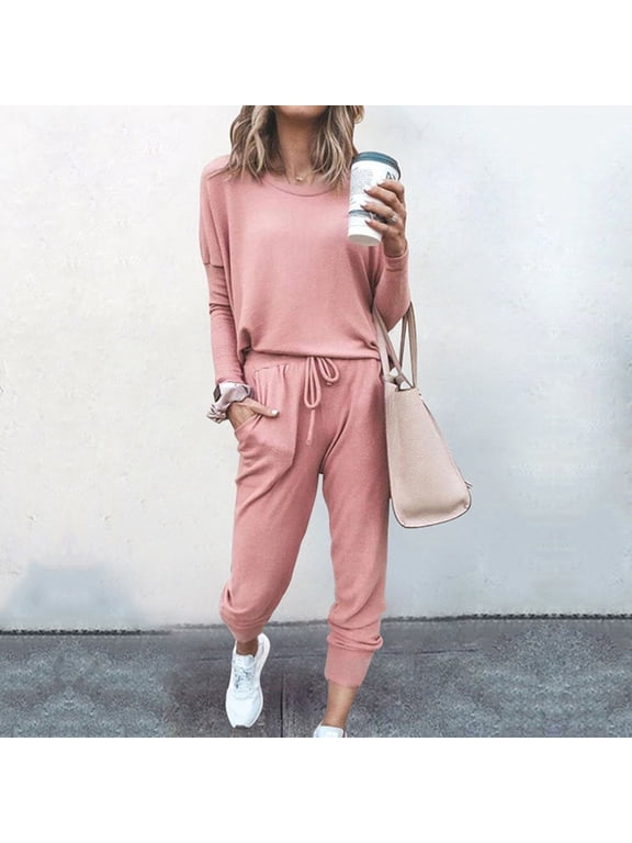 Workout Sets For Women Outdoor Round-Neck Long Sleeve Hooded Fall Girl Girls' Clothing Sets Checkered Suits For Clearence