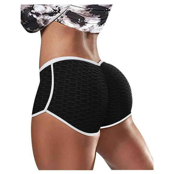 AXXD Yoga Pants for Women,Athletic Legging,Women Athletic Yoga Casual Stetch Shorts,Solid,High Waist Rise,Butt LiftingBlack,2XL (US:12)