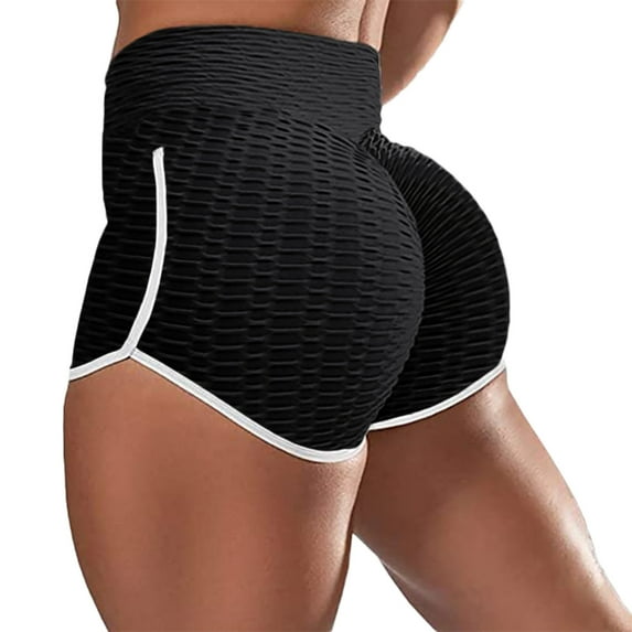 AXXD Yoga Pants for Women,Athletic Legging,Women Athletic Yoga Casual Stetch Shorts,Solid,High Waist Rise,Butt LiftingBlack,M (US:6)