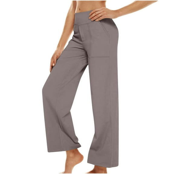 AXXD Yoga Pants for Women,Athletic Legging,Women Athletic Yoga Casual Stetch Shorts,Solid,High Waist Rise,PocketCoffee,2XL (US:12)