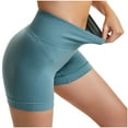 thumbnail image 1 of AXXD Yoga Shorts for Women,Yoga Shorts With Pockets for Women,Women Athletic Yoga Casual Stetch Shorts,Solid,High Waist Rise,Butt Lifting,Tummy ControlGreen,L, 1 of 5