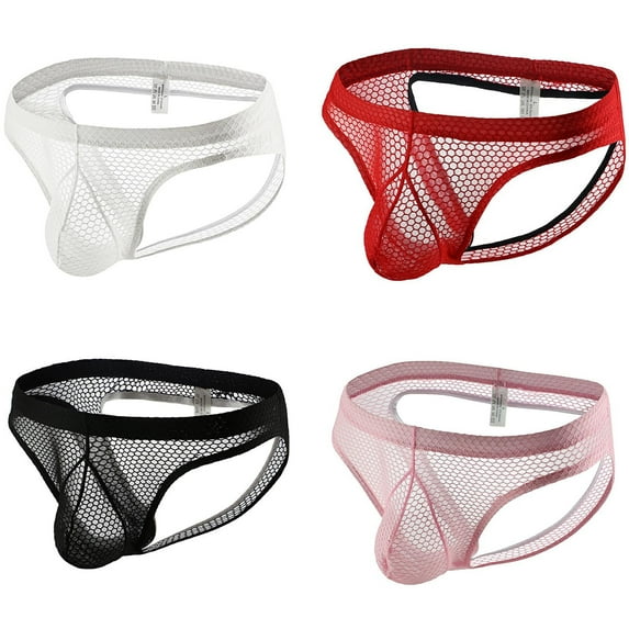 AXXDs Boxer Briefs,Fitness Low Rise Summer Ultra-thin Basic Solid Softty Satin Underpants For Men's Big and Tall Clearence 4-Pack